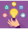 start up concept - flat icons and signs vector image vector image