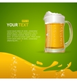 beer mug background for text vector image