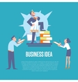 businessman in roman toga and laurel vector image vector image