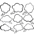 comic cloud speech bubbles vector image