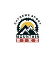mountain bike emblem vector image