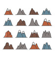 rocky mountains icon set vector image
