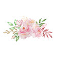 watercolor bouquet of delicate roses vector image