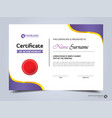 certificate design template vector image