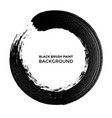black ink circle paint stroke vector image