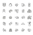thin lines web icons set - e-commerce shopping vector image