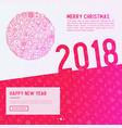 christmas celebration concept in half circle vector image