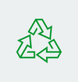 eco recycle sign icon in thin line style vector image