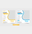 simple pet care service web banner design vector image