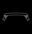 white ribbon on black hand drawn detailed vector image vector image