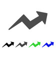 trend up arrow flat icon vector image