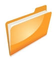 Orange file folder icon Royalty Free Vector Image