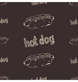 seamless pattern with hot dogs vector image