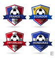 set of soccer football badge vector image vector image