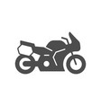 sport touring motorcycle glyph icon vector image