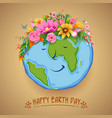 earth day concept for safe and green globe vector image