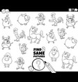 find two same farm animals task coloring book page vector image