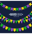 mardi gras traditional flags set isolated on dark vector image vector image