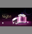 night cream realistic promo banner template vector image