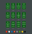 soccer formations set with different color players vector image