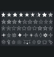 hand drawn stars vector image
