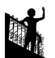 balcony wave silhouette vector image vector image