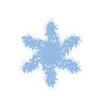 grainy grunge snowflake vector image vector image