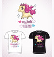 sweet pony princess little cute cartoon horse vector image vector image