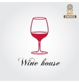 badge or label for wine winery house vector image