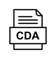 cda file document icon vector image vector image