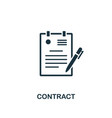 contract creative icon simple element vector image vector image