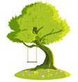 swing on a tree vector image