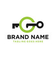 house key logo with letter g vector image vector image