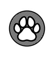 pawprint emblem vector image vector image