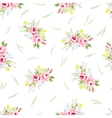 seamless floral pattern with little red roses vector image vector image