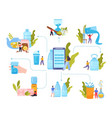 water balance flowchart composition vector image vector image