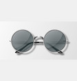 3d realistic round frame glasses icon vector image