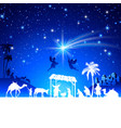 christmas nativity scene with kings adoration vector image