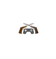 creative sniper guns game controller logo design vector image vector image