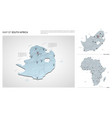 set south africa country isometric 3d map vector image