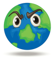 angry earth vector image