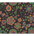 seamless pattern with beautiful colorful flowers vector image
