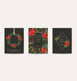 set elegant merry year vector image vector image