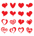 valentine heart symbols vector image vector image