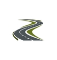 winding paved road or highway icon vector image