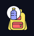 backpack made from plastic rgb color icon vector image vector image