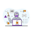 hacker activity concept vector image