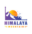 himalayan mountain logo design vector image