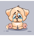 sad dog crying vector image