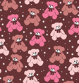 seamless pattern teddy bears vector image